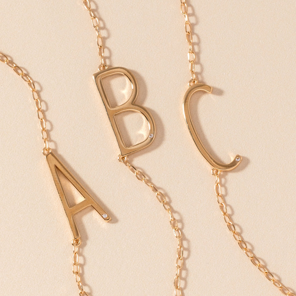 Initial B Precious Elongated Necklace T-Shirts