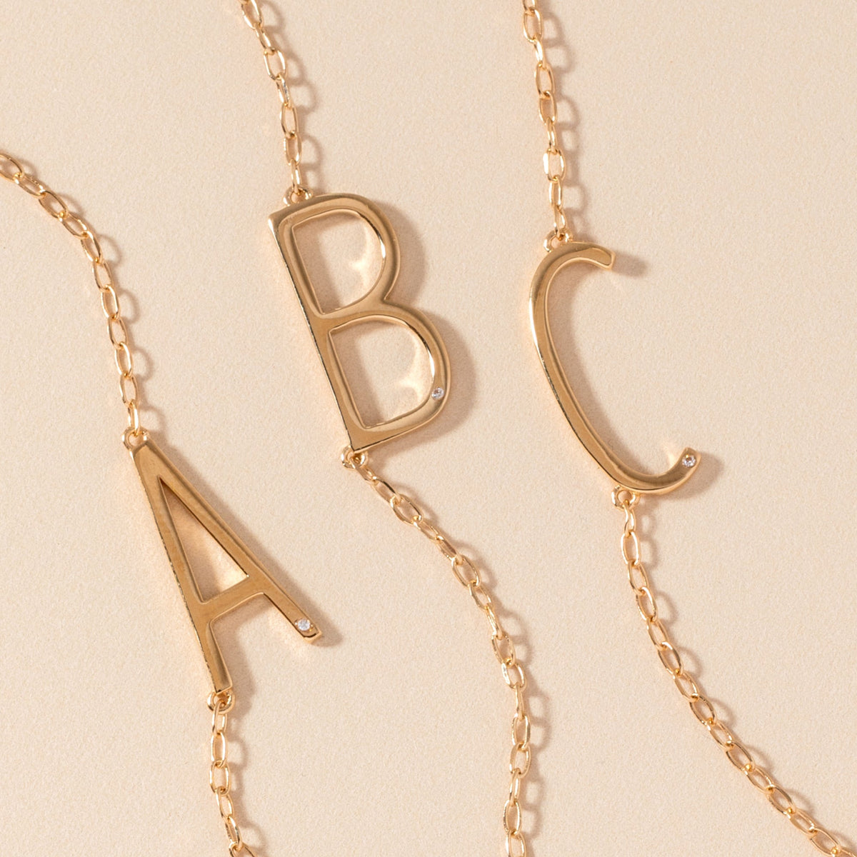 Initial B Precious Elongated Necklace T-Shirts