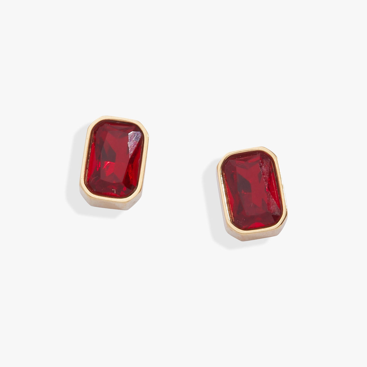 July Emerald Cut Birthstone Stud Earrings T-Shirts