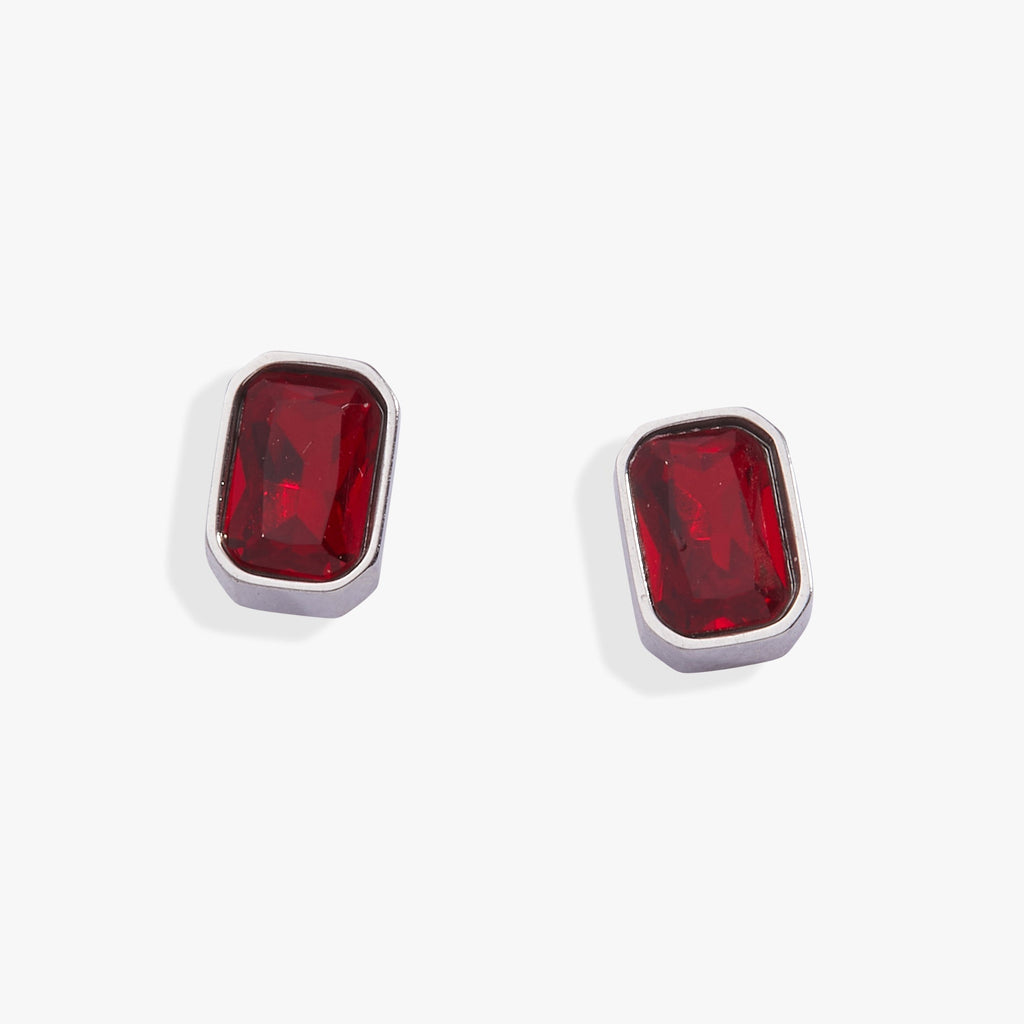 July Emerald Cut Birthstone Stud Earrings T-Shirts