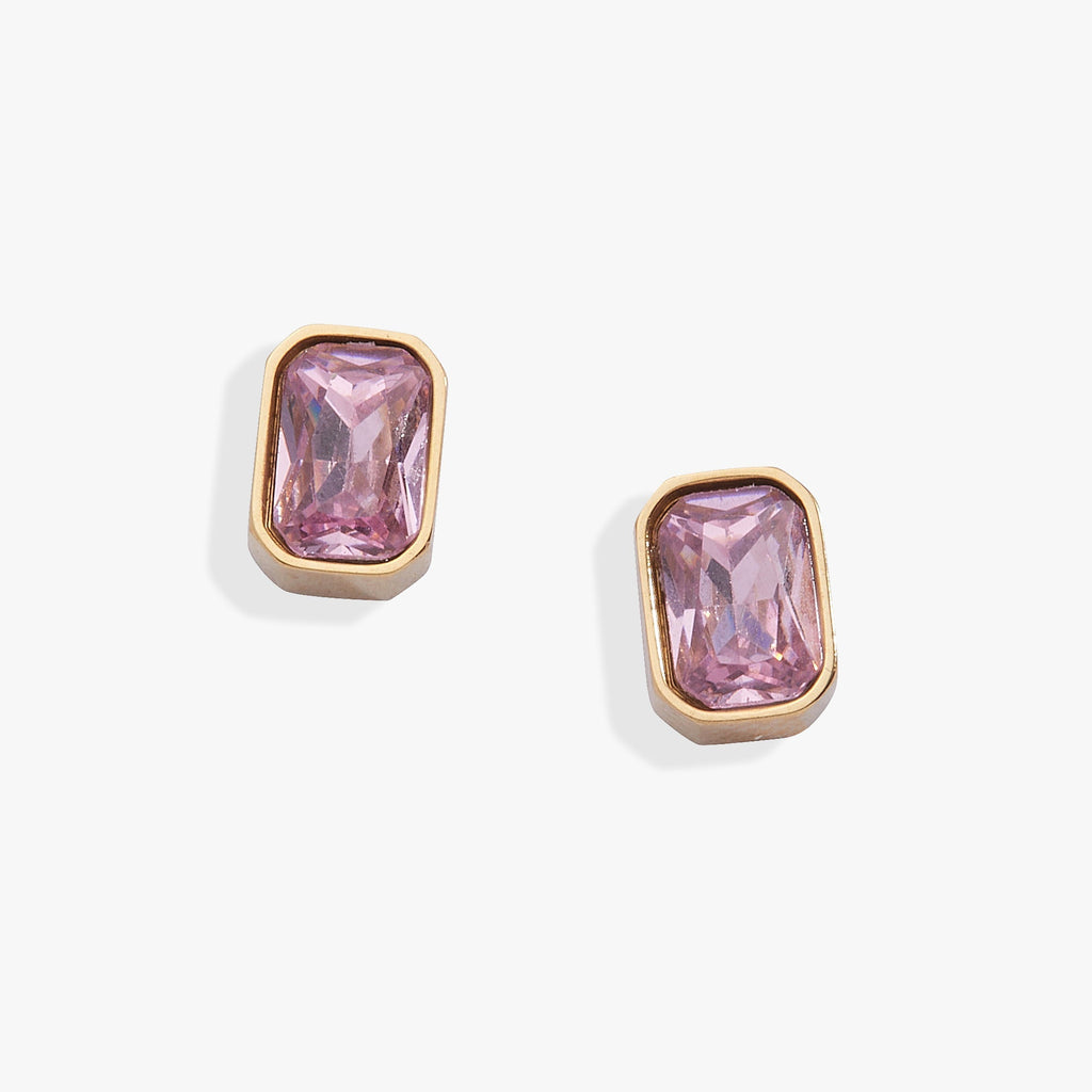October Emerald Cut Birthstone Stud Earrings T-Shirts
