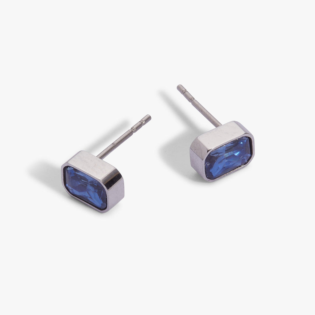 September Emerald Cut Birthstone Stud Earrings T-Shirts