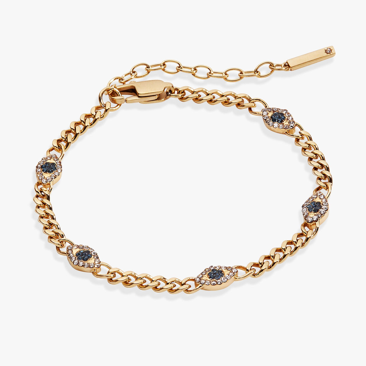 Evil Eye Curb Chain Inline Bracelet T-Shirts