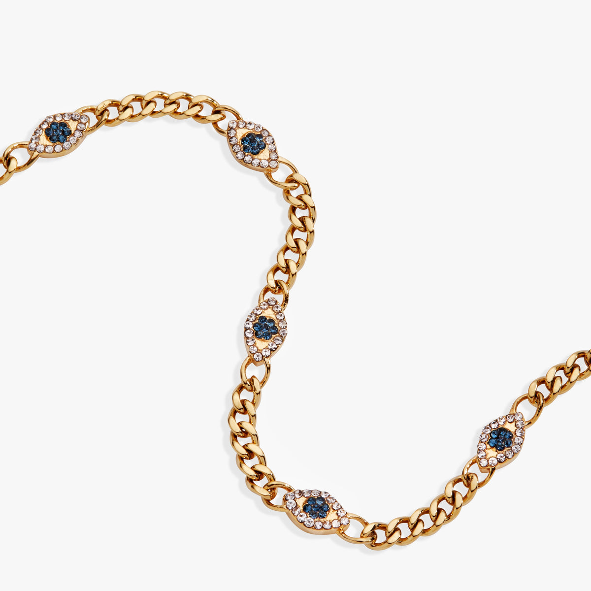 Evil Eye Curb Chain Inline Bracelet T-Shirts