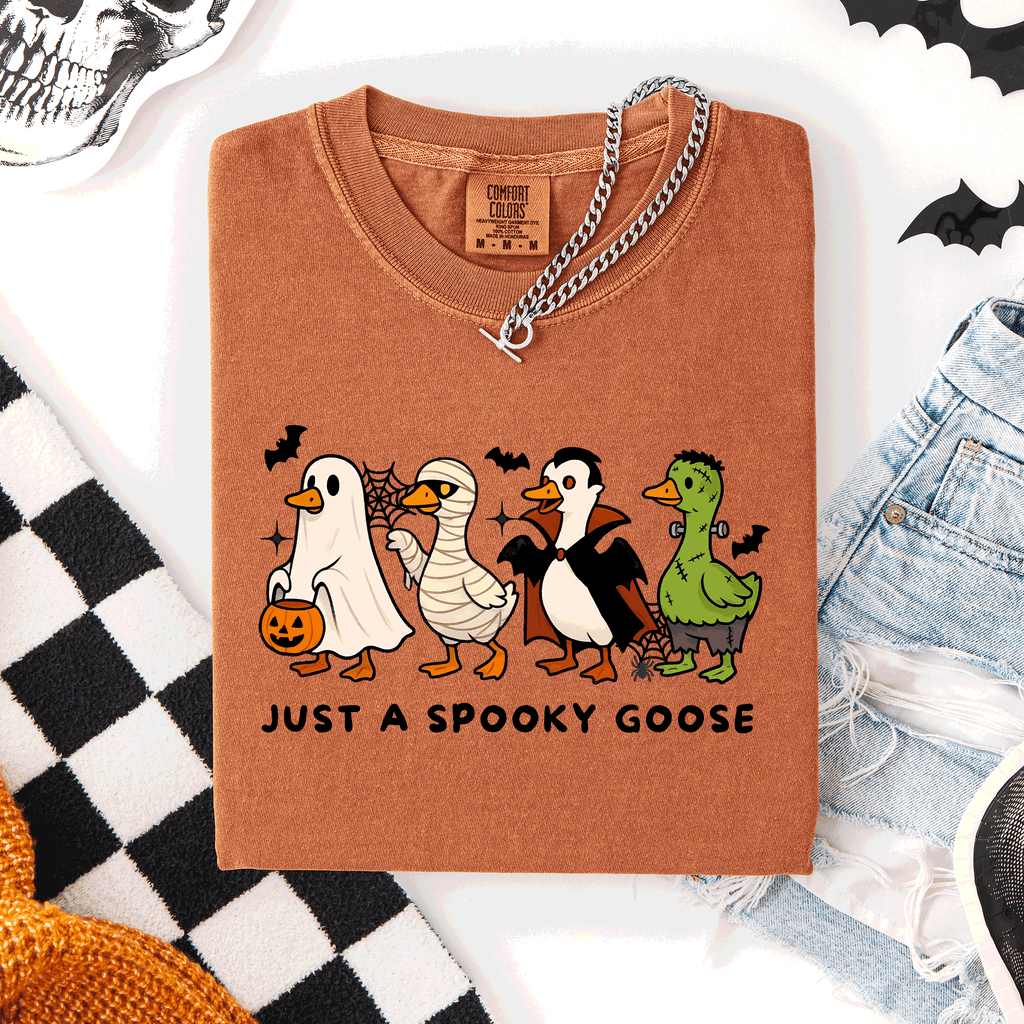 Just A Spooky Goose, Dracula, Vampire Halloween T-Shirt