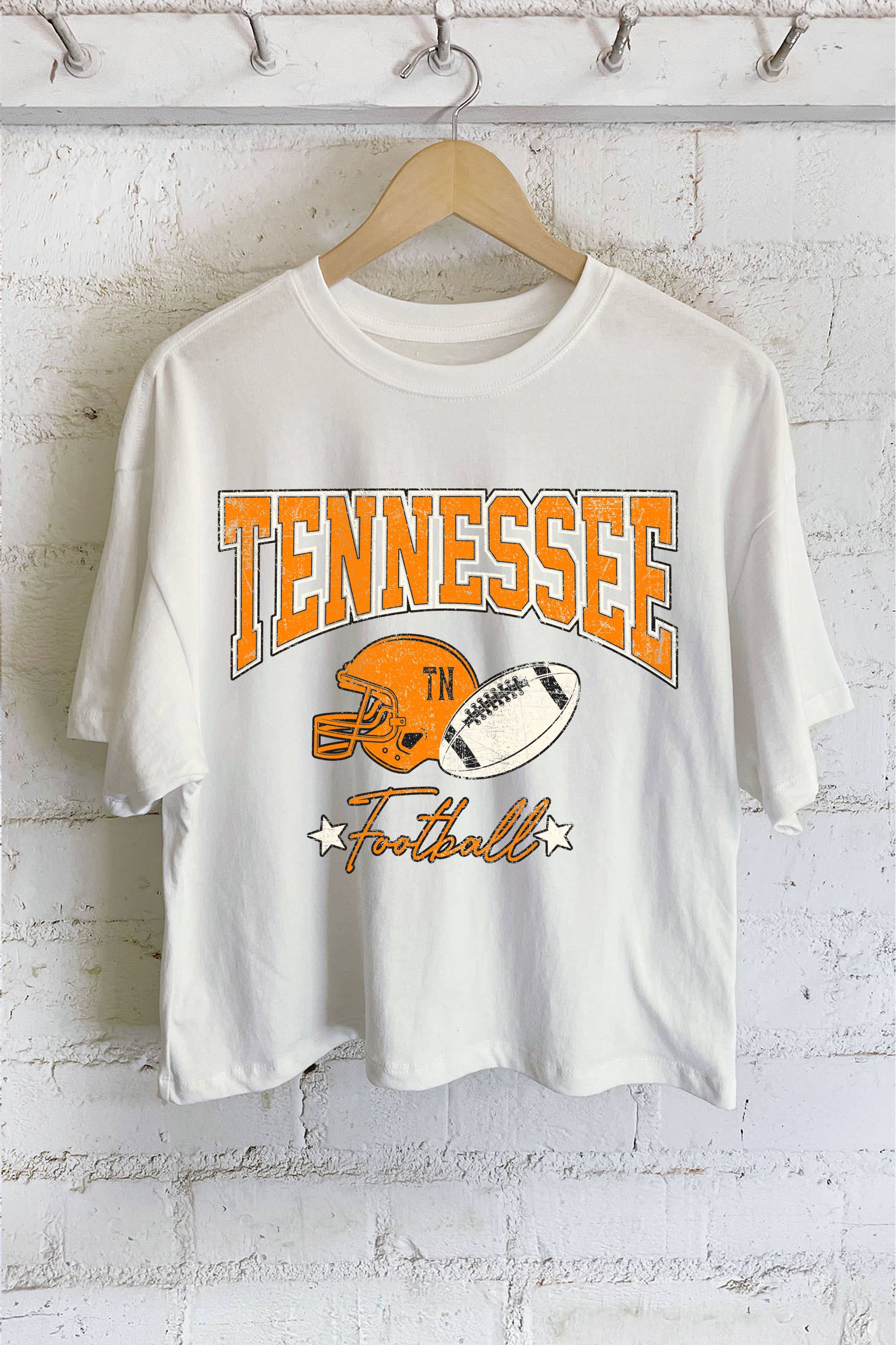 Tennessee Football Puff Graphic Long Crop Top