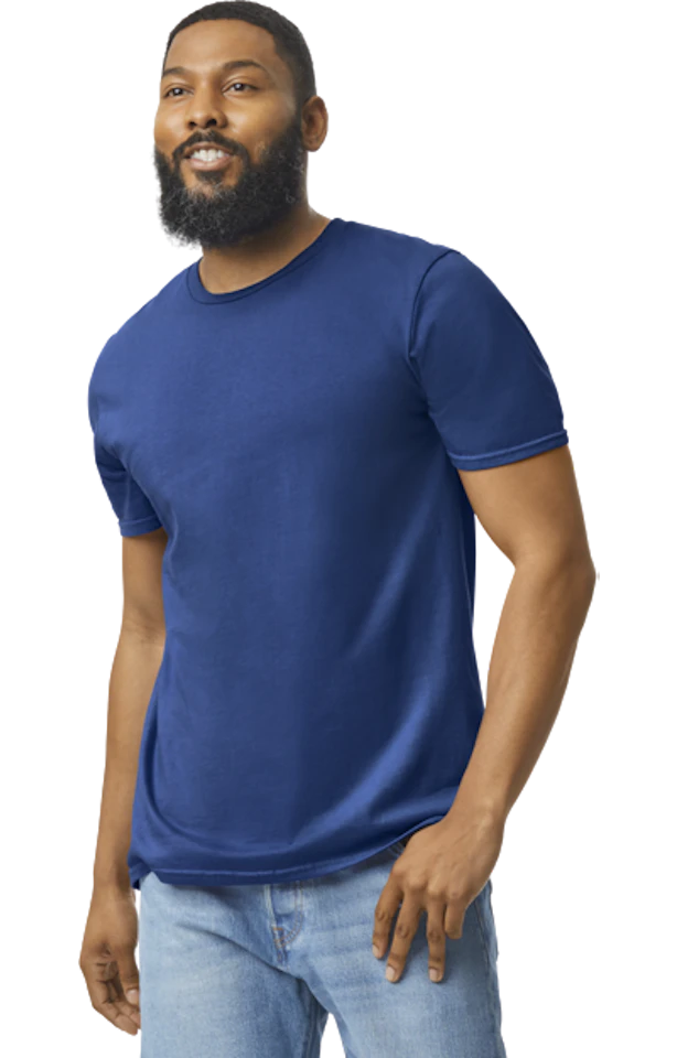 Custom Designed - T-Shirts (Metro Blue) Adult, Gildan, Softstyle Cotton