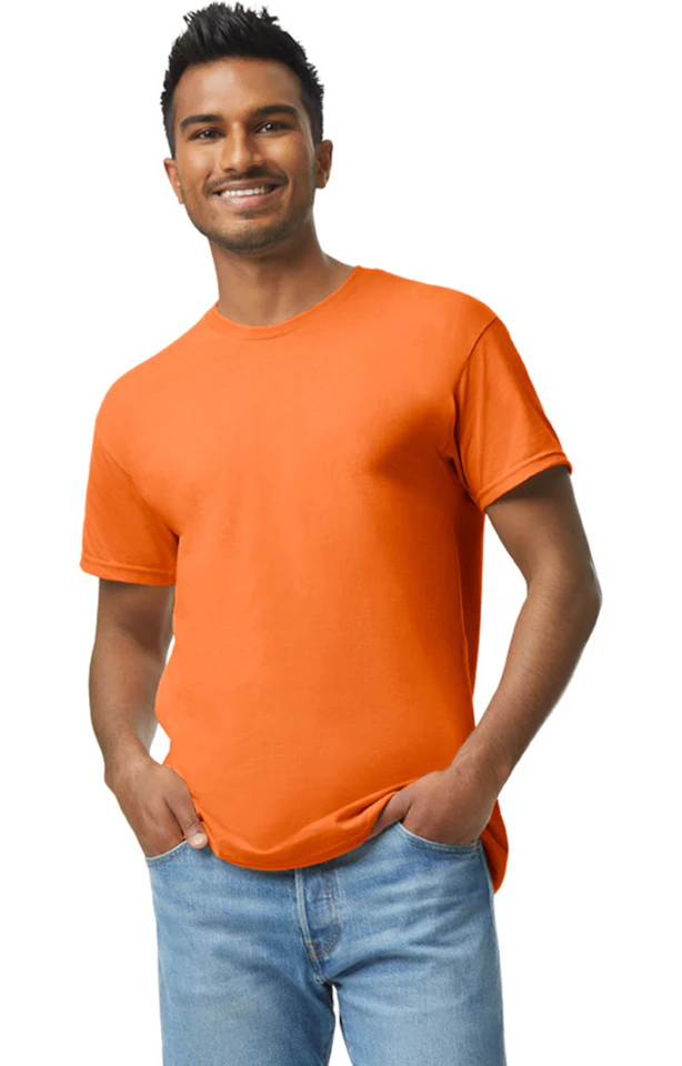 Custom Designed - T-Shirts (High Viz Safety Orange) Adult, Gildan, Cotton