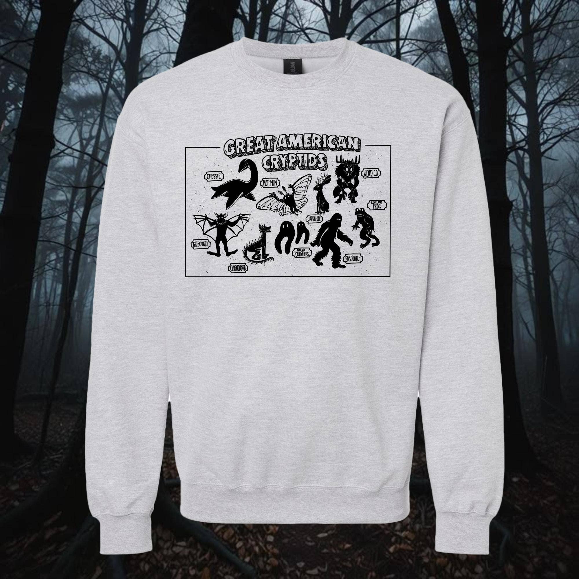 American Cryptids Sweatshirt, Conspiracy Theory Mo