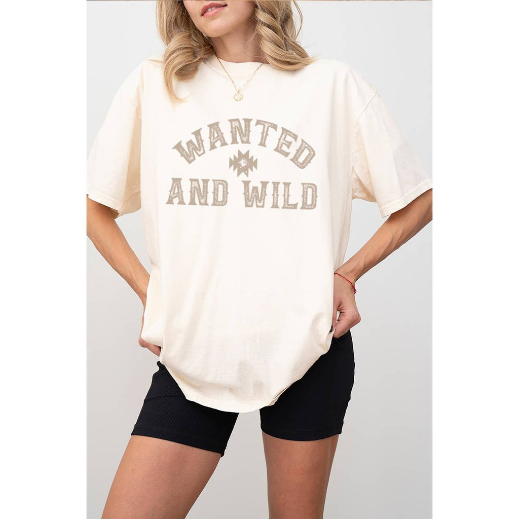Wanted and Wild Vintage Graphic Oversized Tee