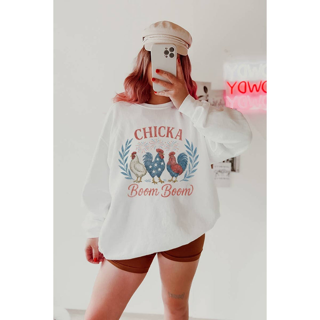 Chicka Boom Boom Vintage  Graphic Sweatshirts