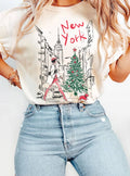 New York City Christmas Tree Graphic Tshirts