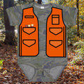 Hunting Vest Baby Bodysuit, Camo Onesie