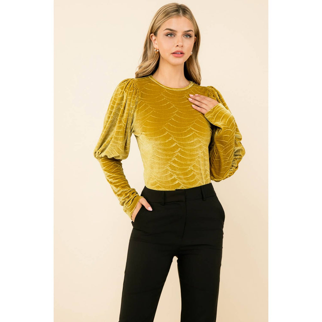Textured Velvet Top