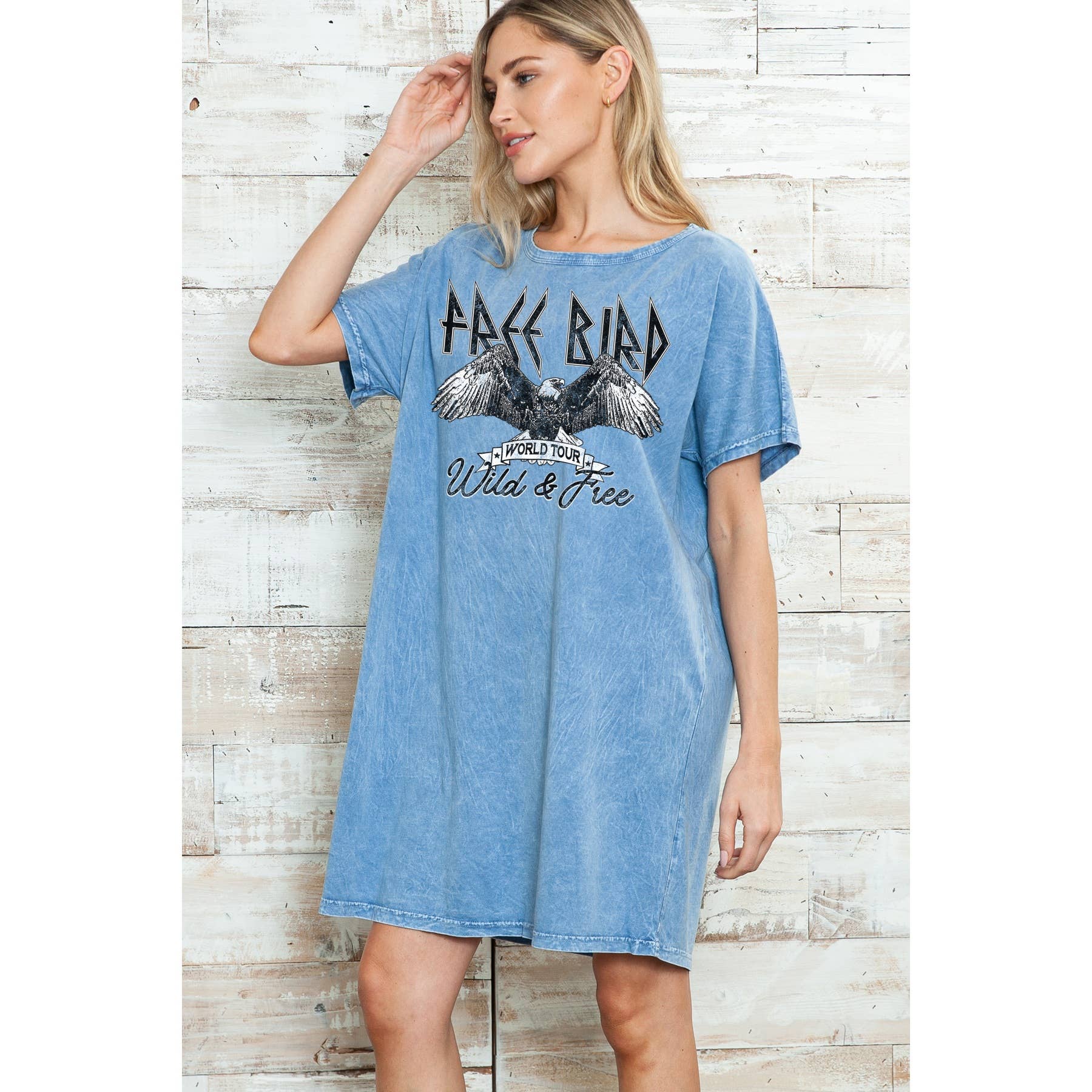 Free Bird  - Mineral Wash Dress