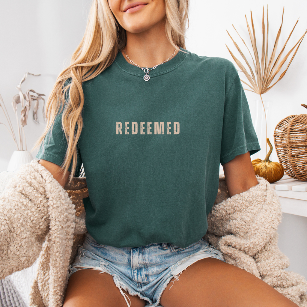Redeemed Christian Graphic Tee - Faith Tee - Fall Tee