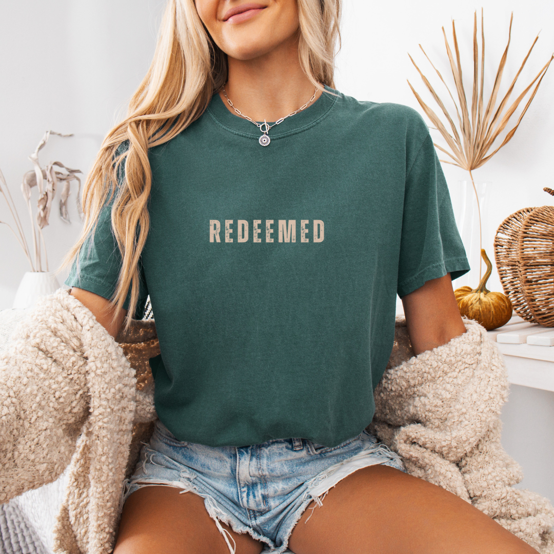 Redeemed Christian Graphic Tee - Faith Tee - Fall Tee