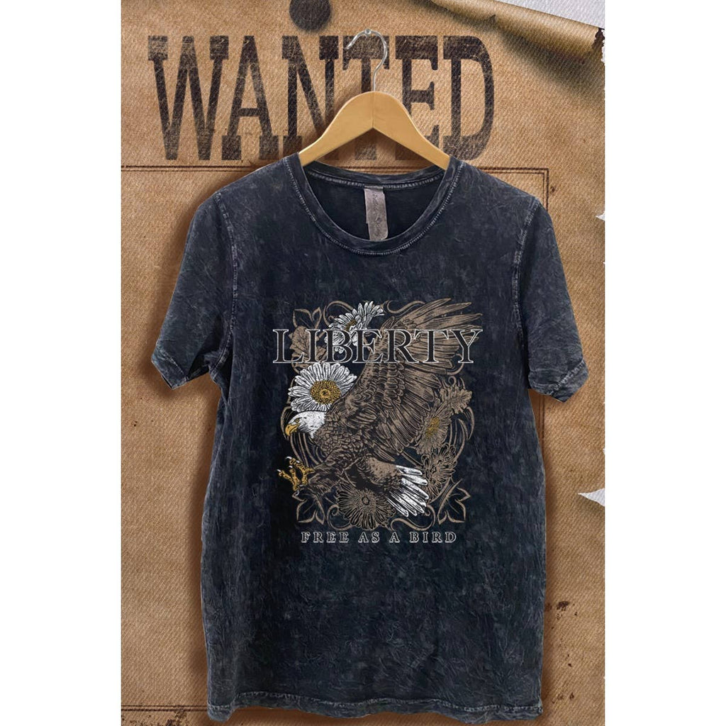 Liberty Free As A Bird Wash Vintage Graphic  Tee