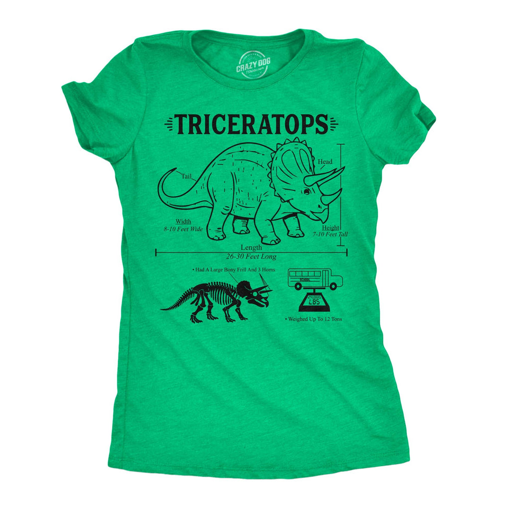 Triceratops Infographic Women's T Shirt