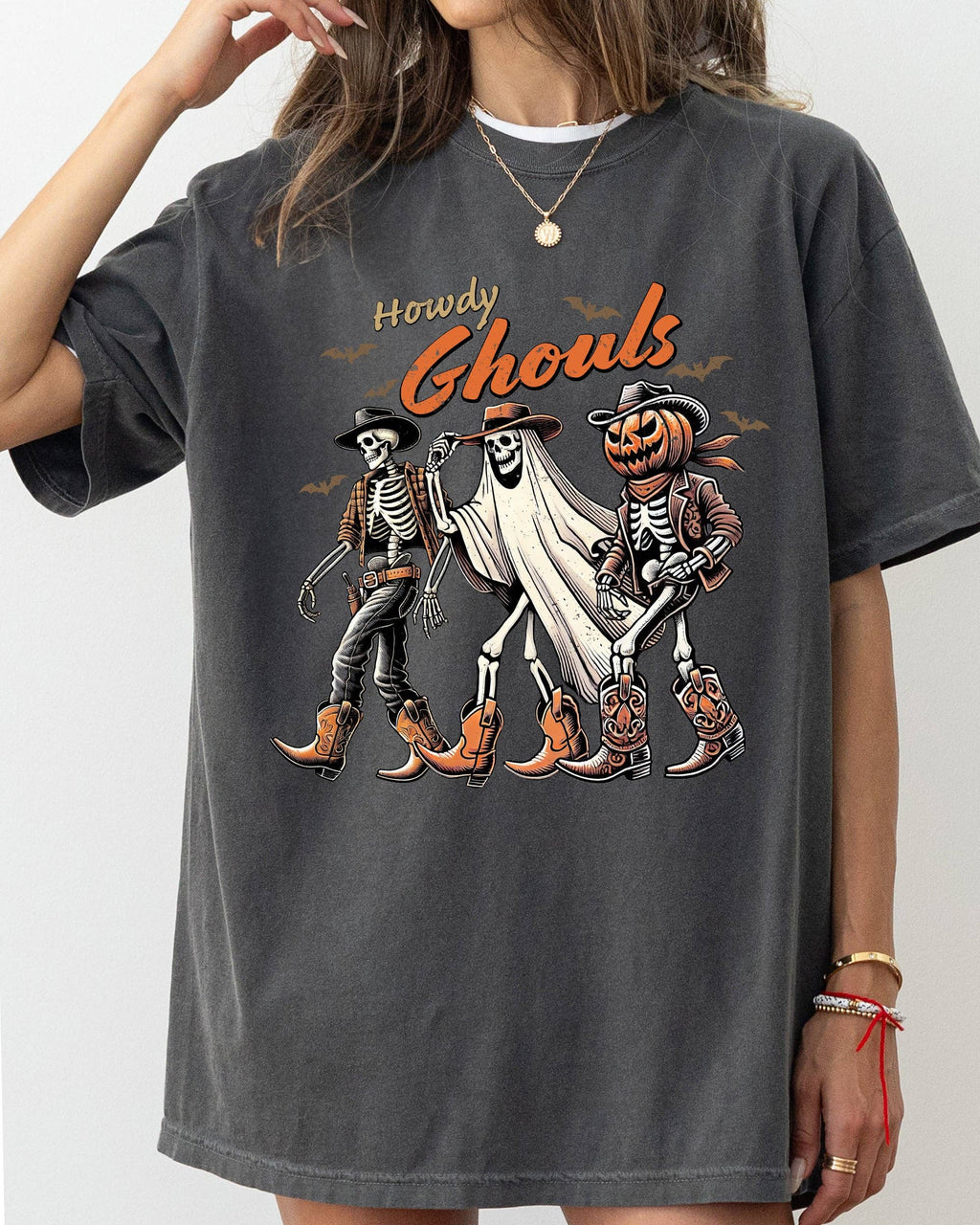 Howdy Ghouls, Cowboy, Vintage, Western Halloween Tshirt