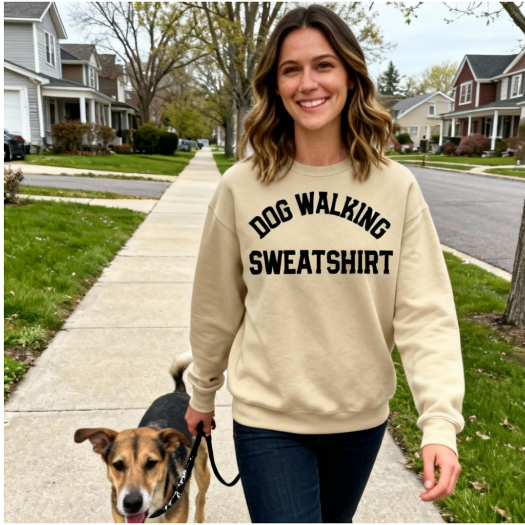 Dog Walking Sweatshirt Sweatshirts and Hoodies