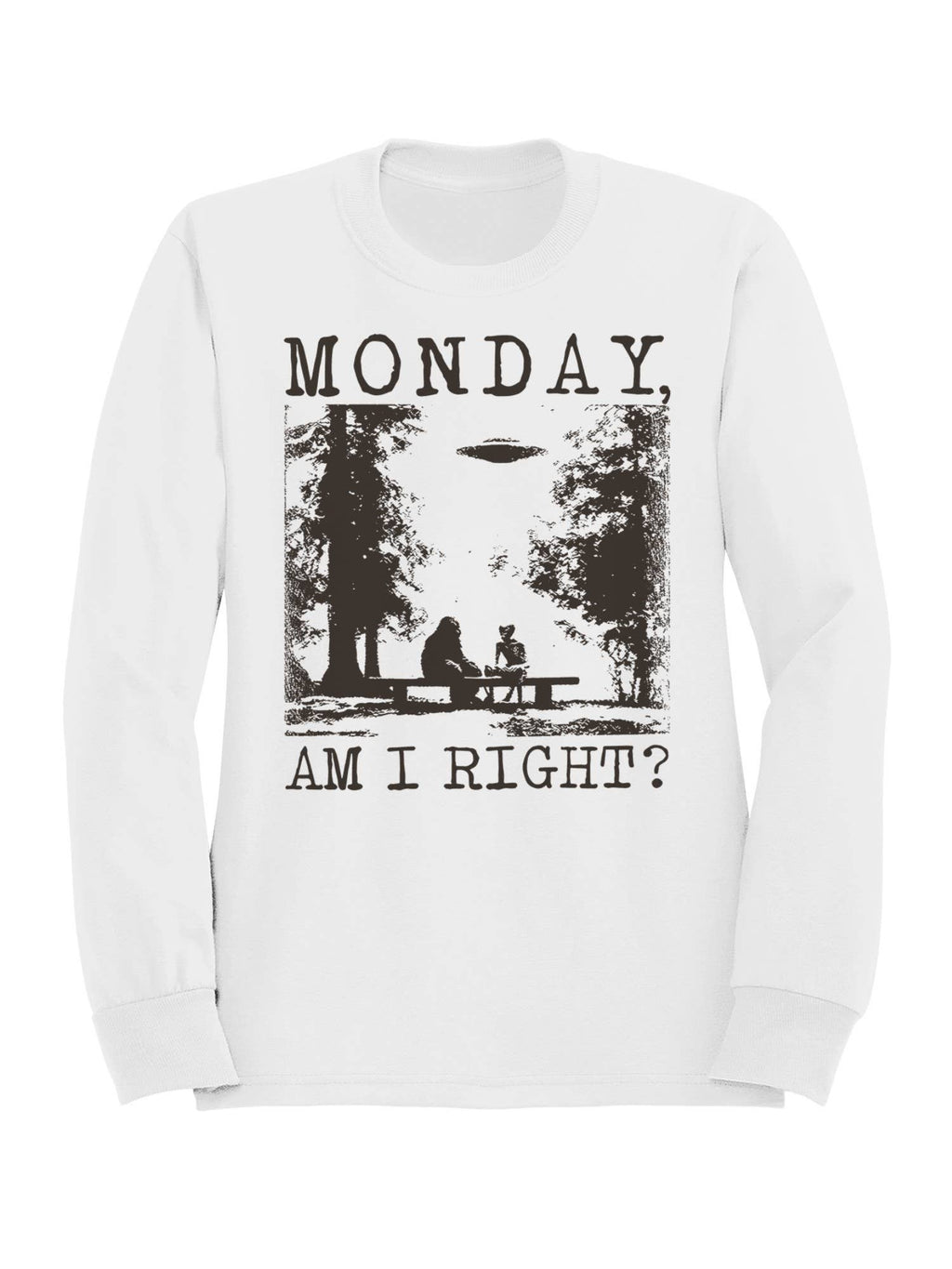 Monday Humor Ufo and Sasquatch Men's Sweatshirt