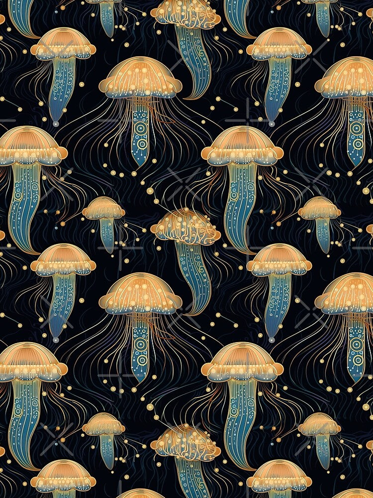 Golden Jellyfish by Pedra Panda