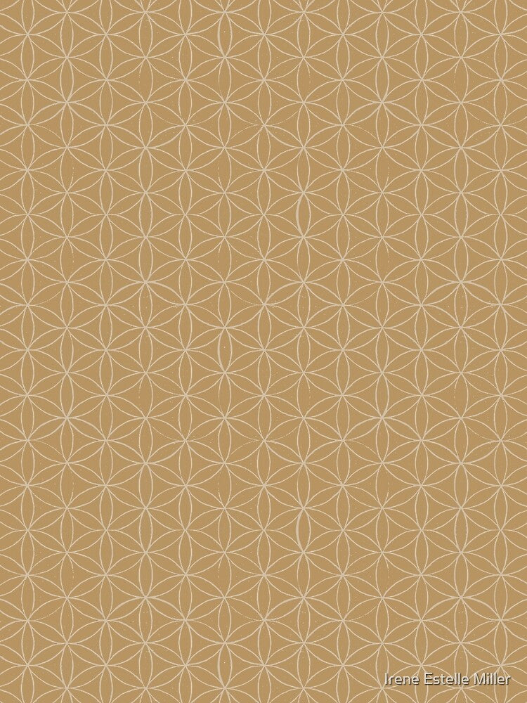 Flower of Life Linocut Pattern - Fawn + Dove by Irene Estelle