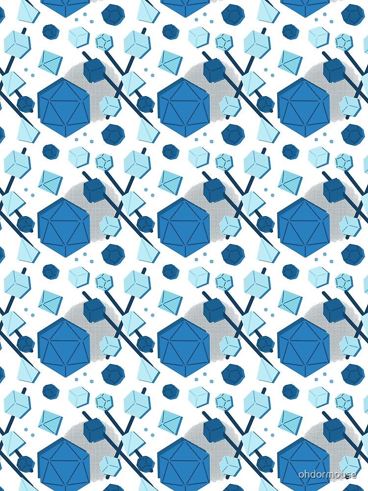 Dice Pattern - blue by ohdormouse