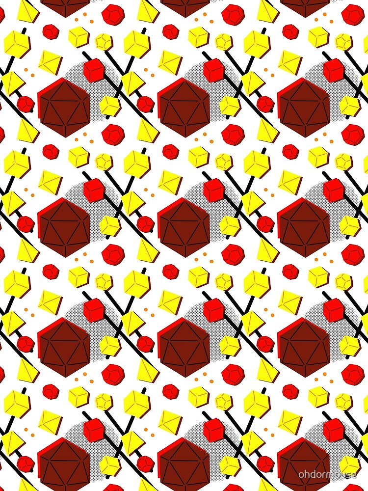 Dice Pattern - red by ohdormouse