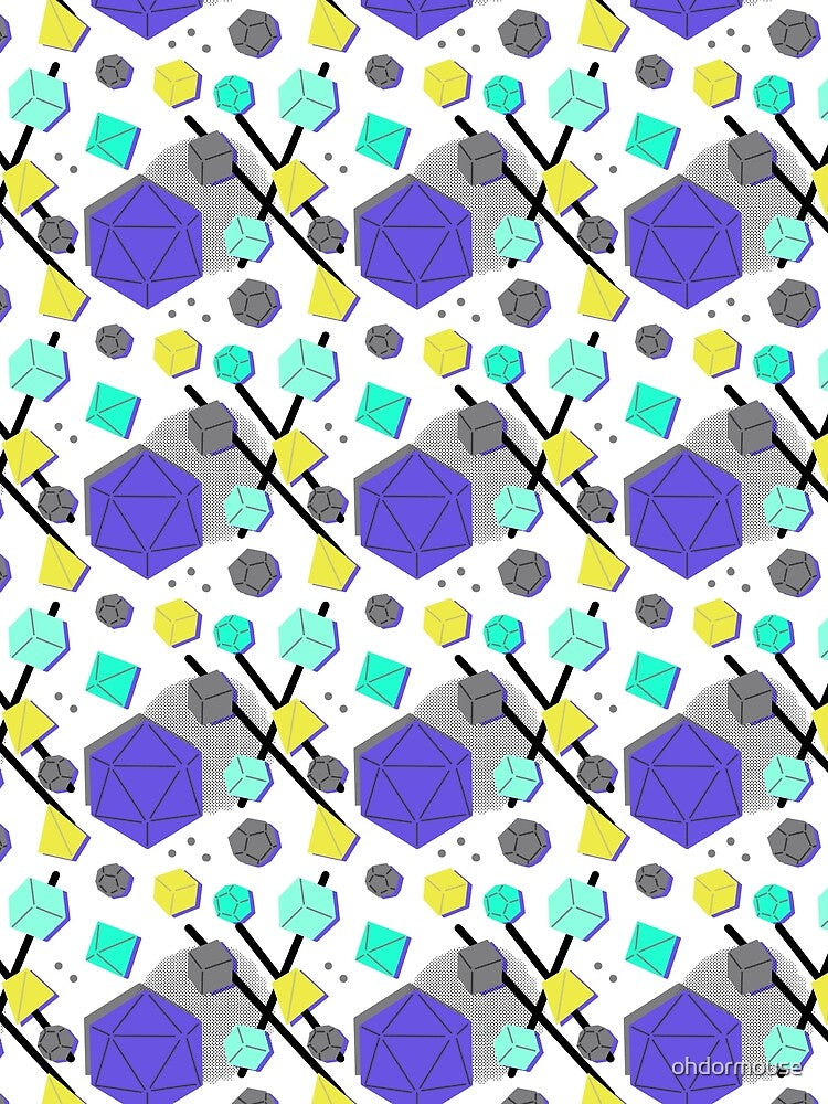 Dice Pattern - grey blue by ohdormouse
