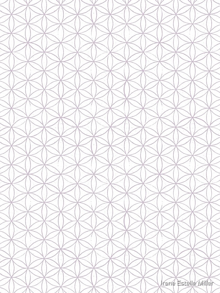 Flower of Life Linocut Pattern - Snow + Dust by Irene Estelle