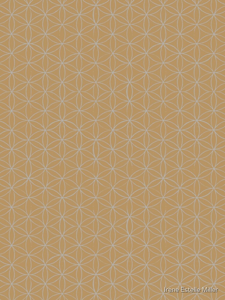 Flower of Life Linocut Pattern - Fawn + Fog by Irene Estelle