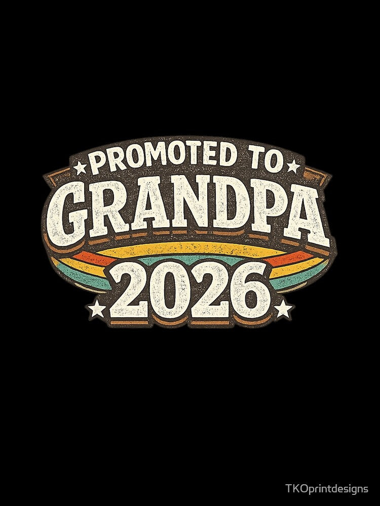 Promoted to Grandpa 2026 Shirt – New Grandpa Gift, Pregnancy Announcement Grandpa Tee, First Time Grandpa Shirt by TKOprintdesigns