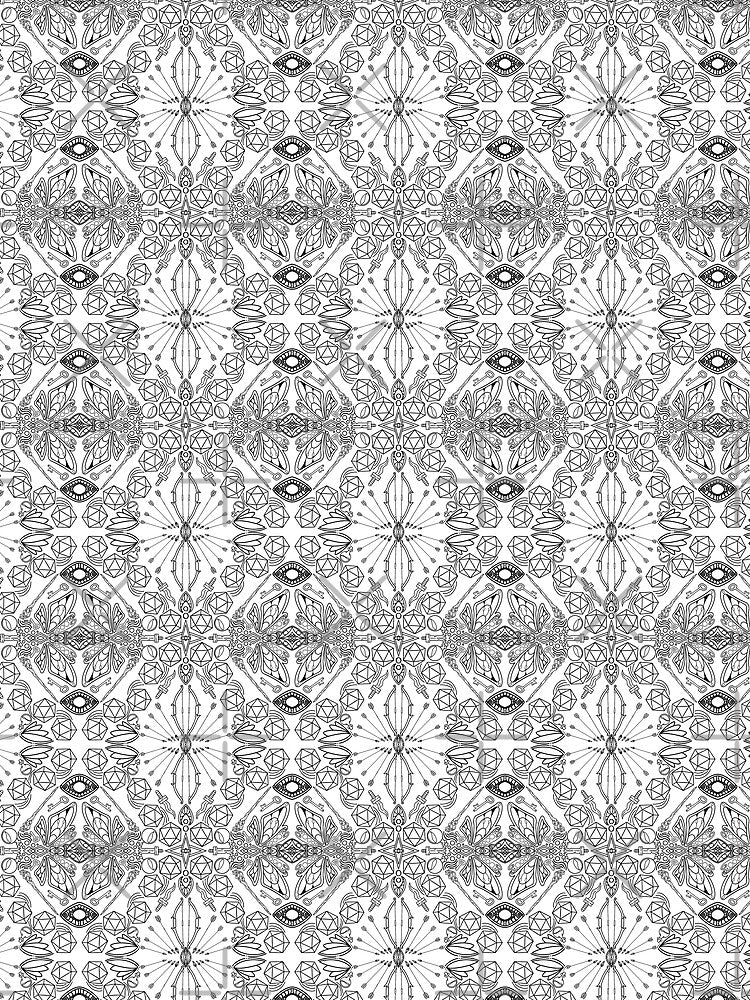 Dungeons & Dragons repeating mandala by Violets-Designs