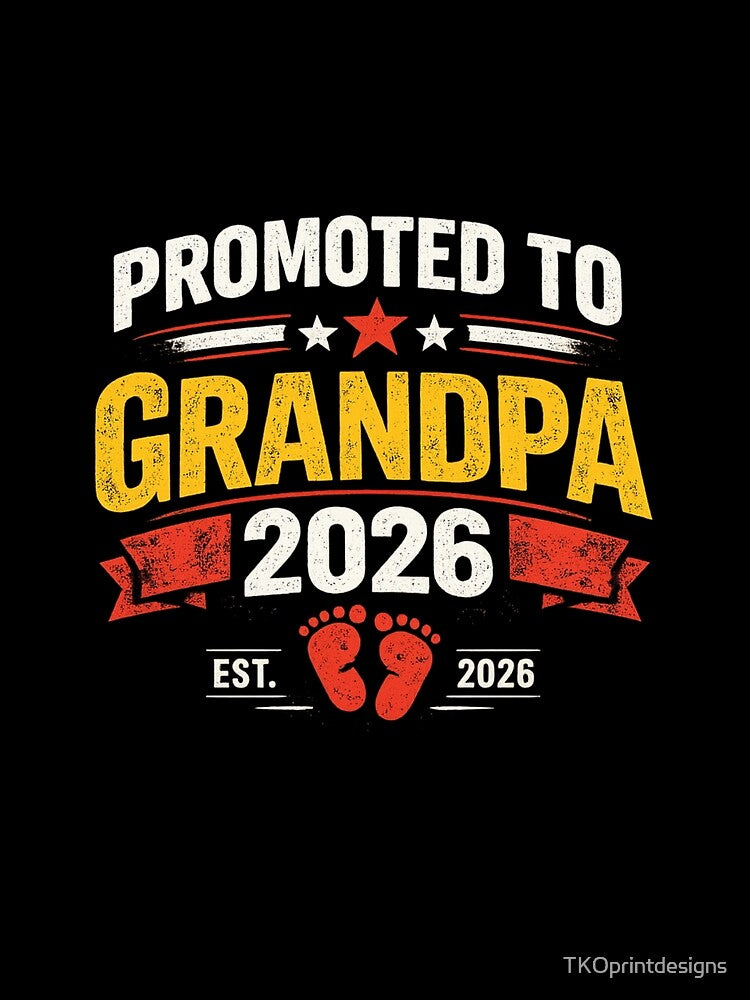 Promoted to Grandpa Shirt – New Grandpa Gift 2026, Pregnancy Announcement Grandpa Tee, First Time Grandpa Shirt by TKOprintdesigns