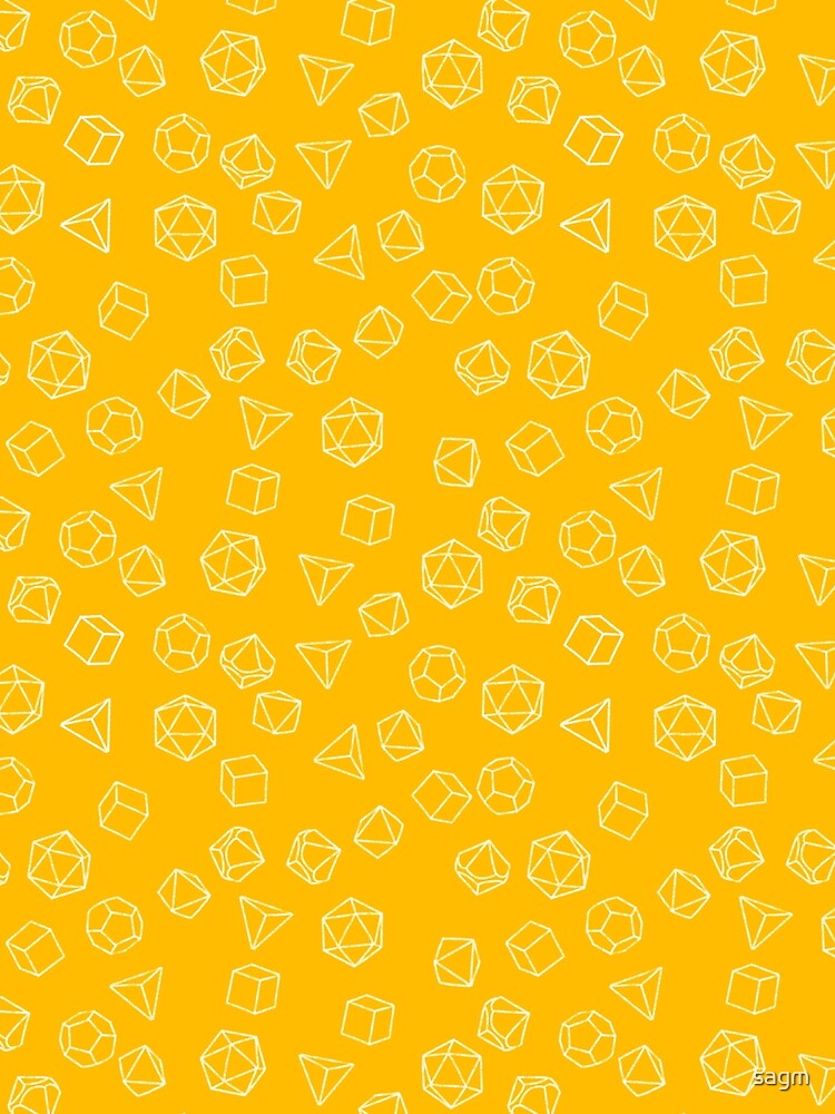DnD Dice Yellow Pattern by sagm