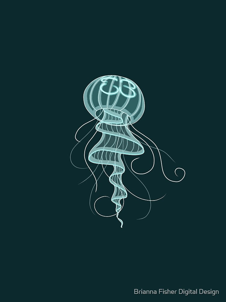 Glowing Jellyfish by Brianna Fisher Digital Design