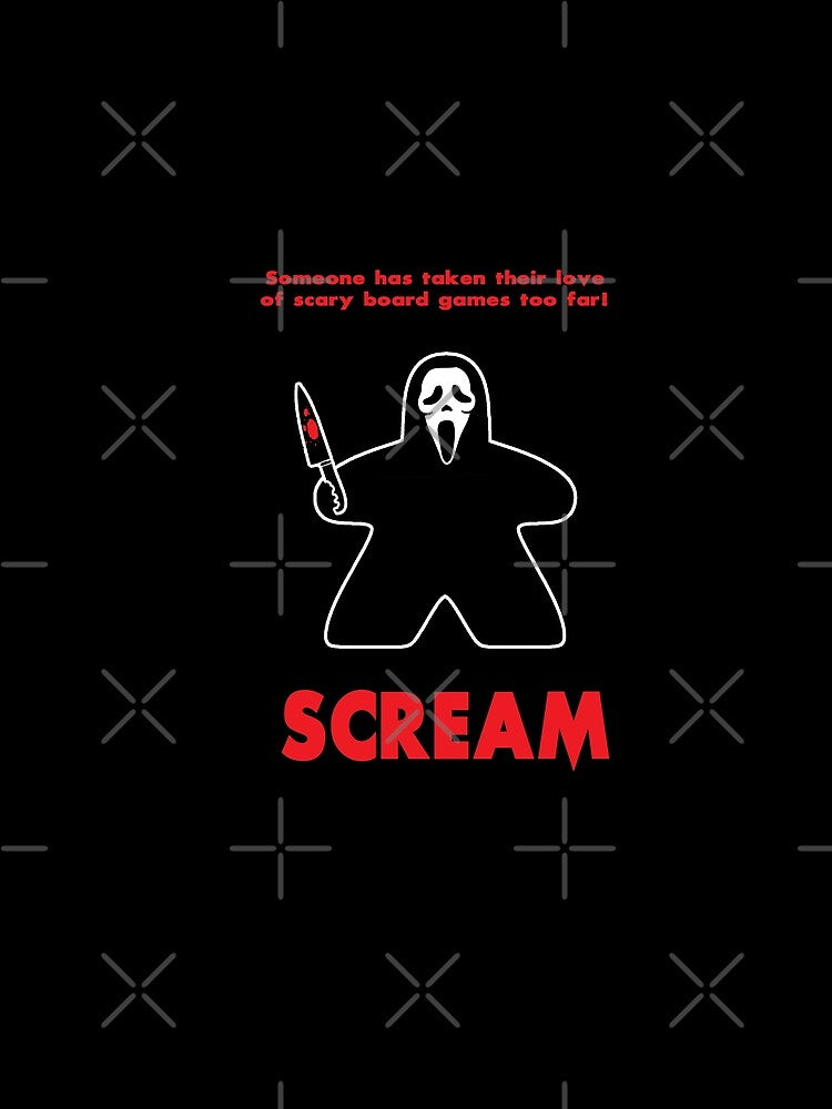 Scream Your Meeple Off! Minimal Movie Poster by Nerfenstein