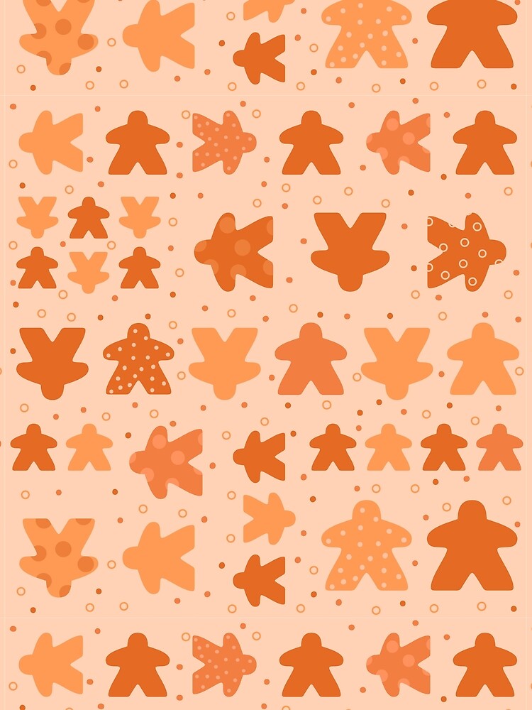 I Play Orange - Meeple Board Game Pattern by BeamGeeks