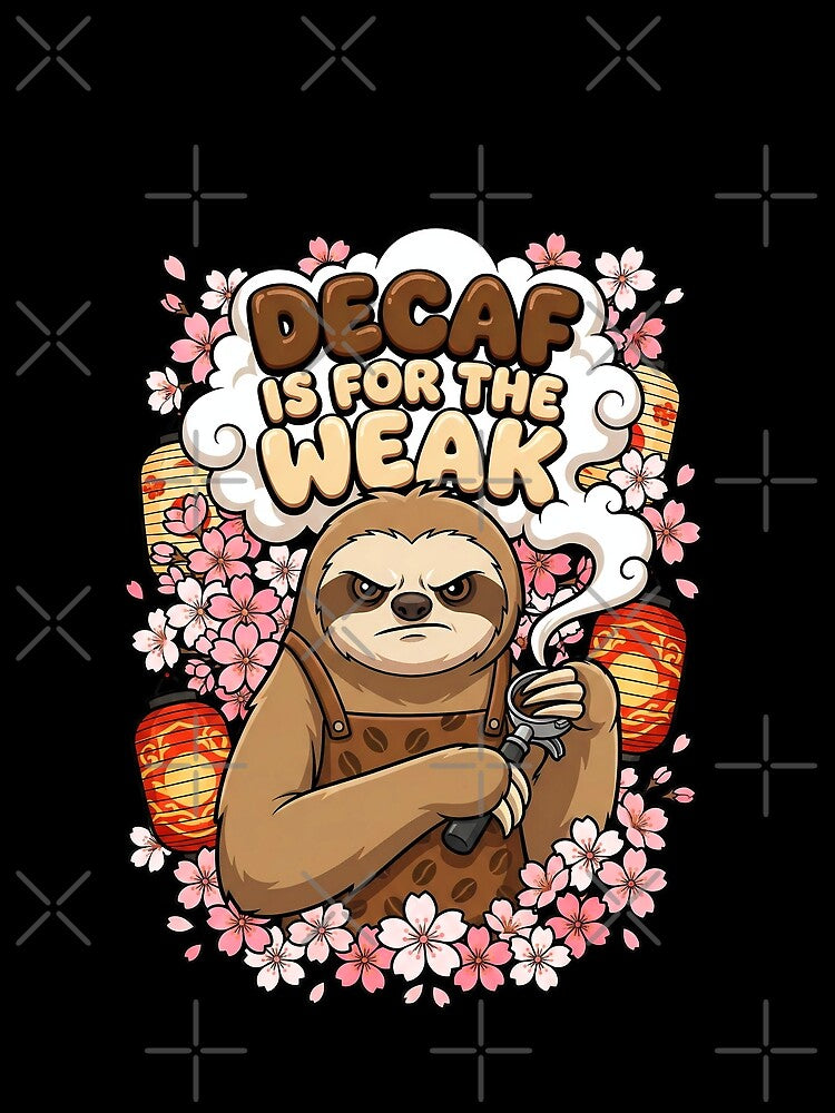 Irritated Sloth Barista: "Decaf Is For The Weak" Coffee Joke by Tong4130