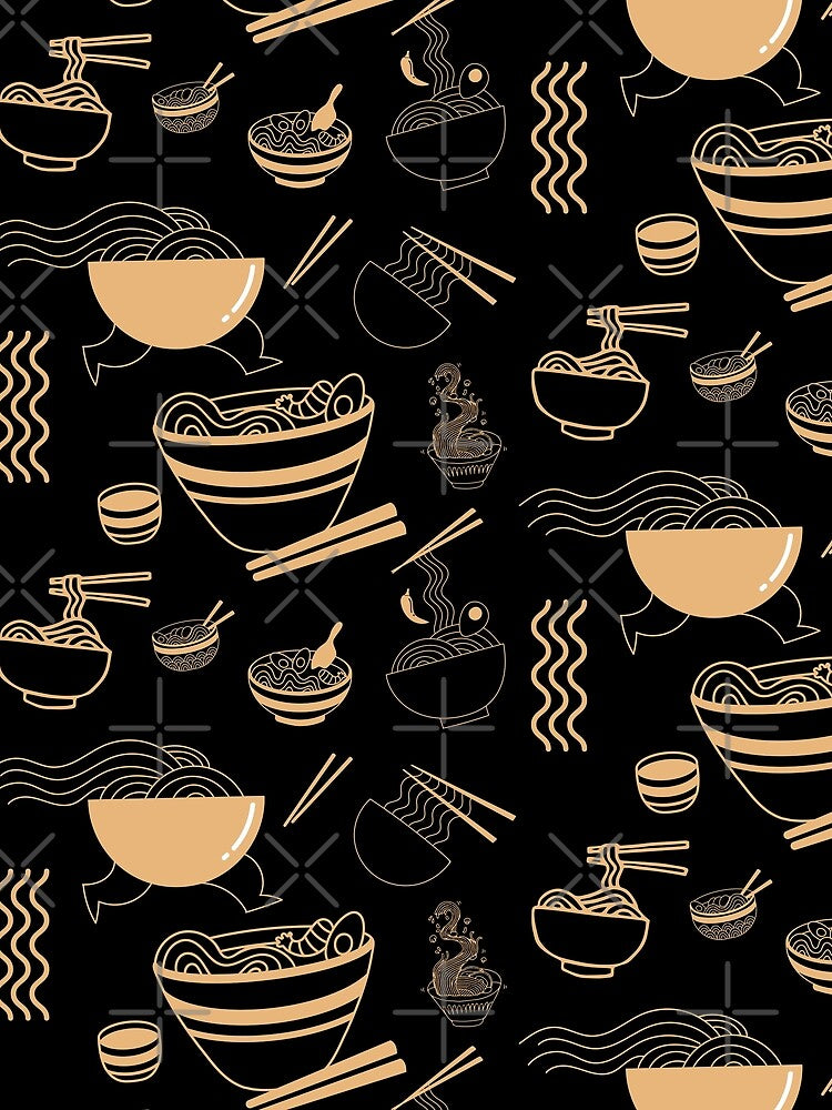 japanses ramen noodles bowl pattern by Pride-Casuals