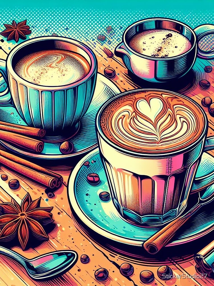 Chai Latte: Pop Art Beverage Bliss by StickerStudio27