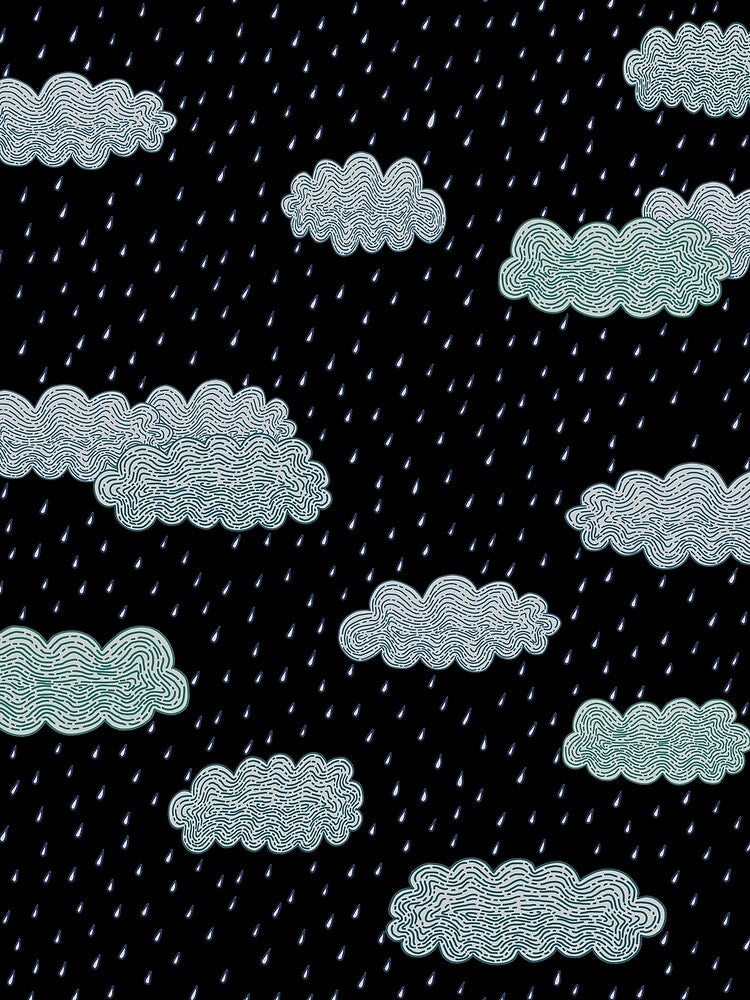 Storm Cloud Blues on Black by mothofthemist
