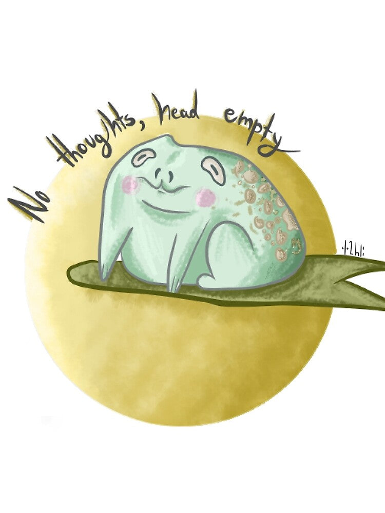 No Thoughts, Head Empty Frog by SnailySoup-Arts