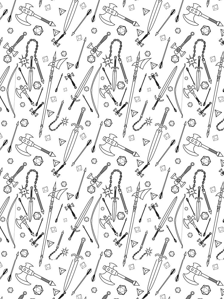 Dungeons and Dragons Weapons Pattern Seamless by hdport
