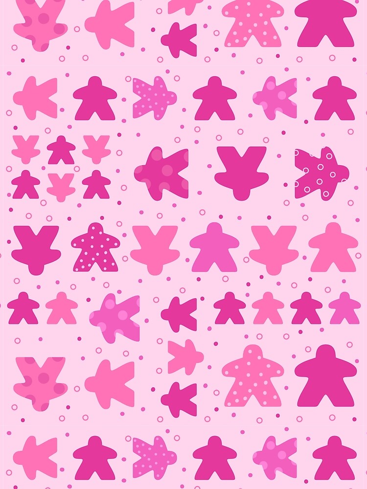 I Play Pink - Meeple Board Game Pattern by BeamGeeks