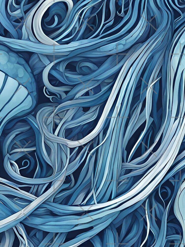 Abstract Blue Jellyfish Flow by Have Mercy