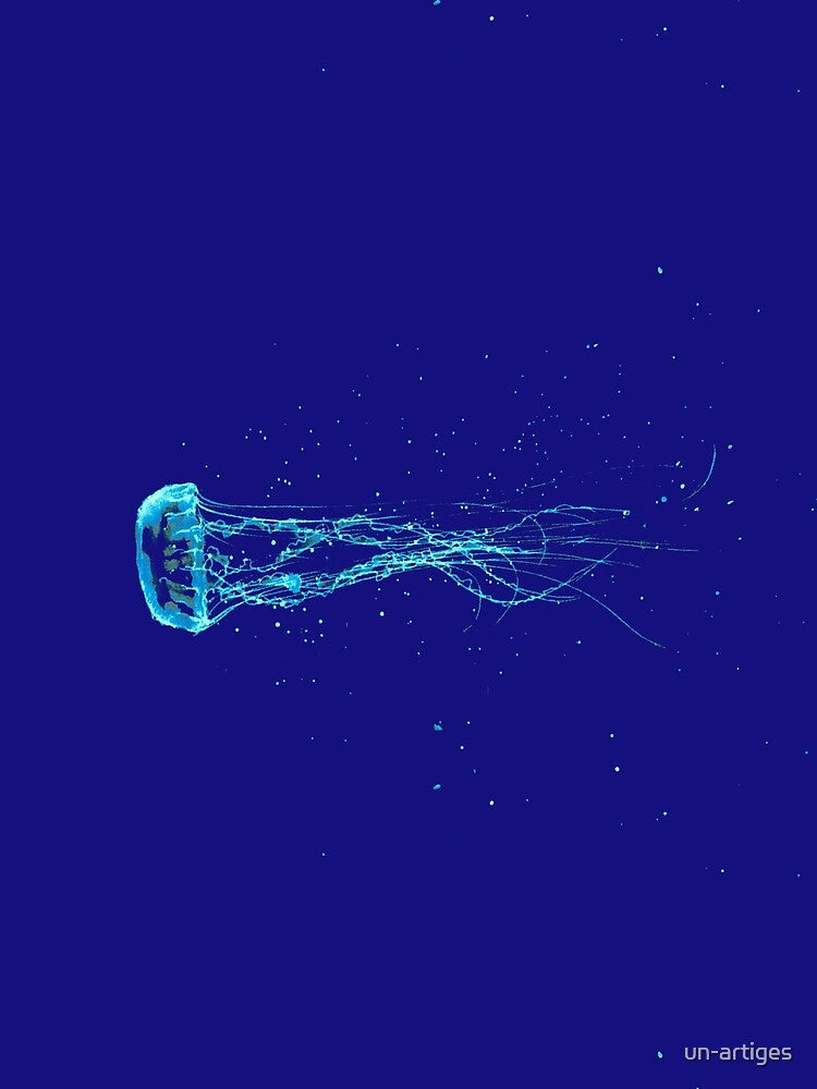 Glowing jellyfish in the sea by un-artiges