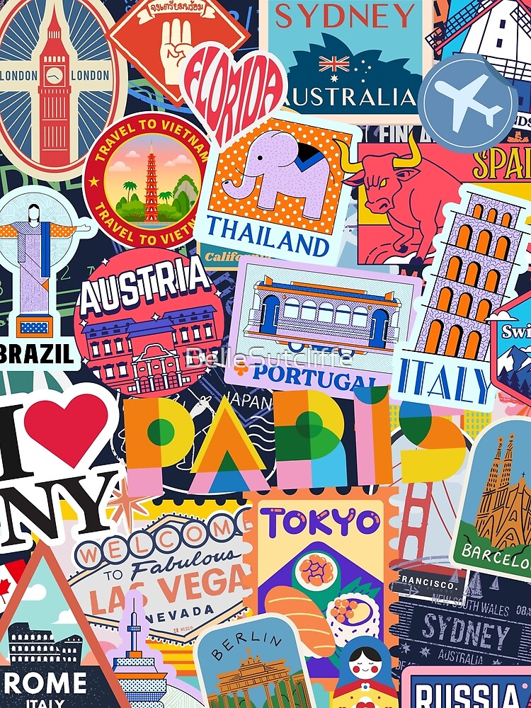 Travel stickers by BellePilcher